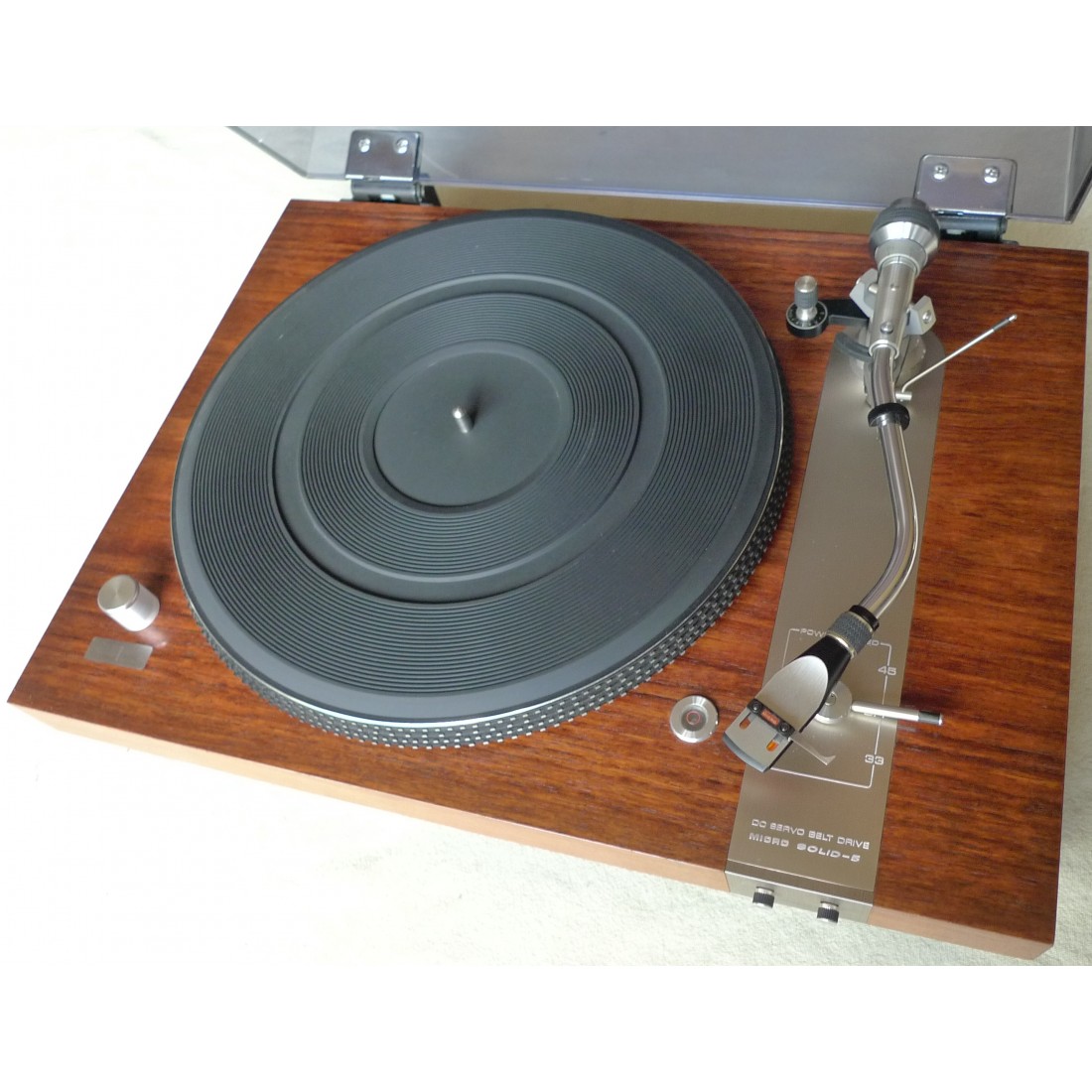 Platine vinyle vintage Micro Seiki Solid 5 à courroie avec bras MA-303
