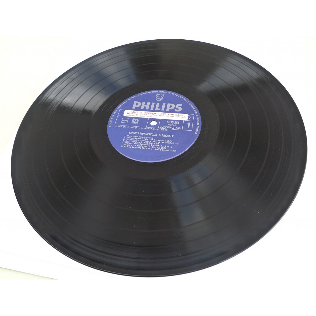 Disque vinyle LP 33T Sansui Test Promo hi-fi 1972
